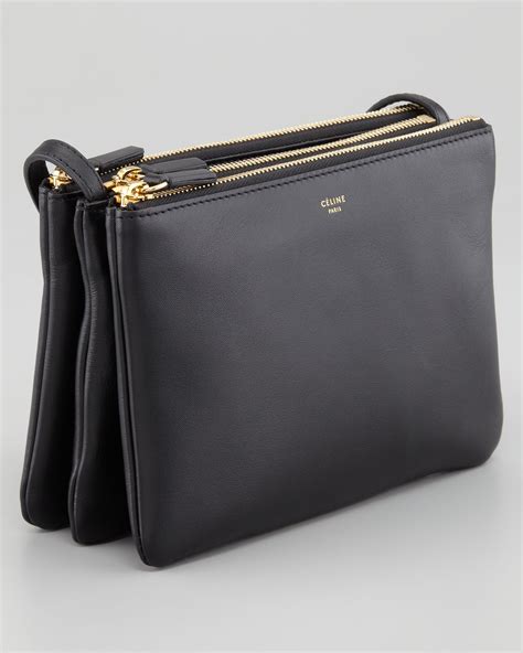 celine trio bag large black|Celine trio crossbody bag online.